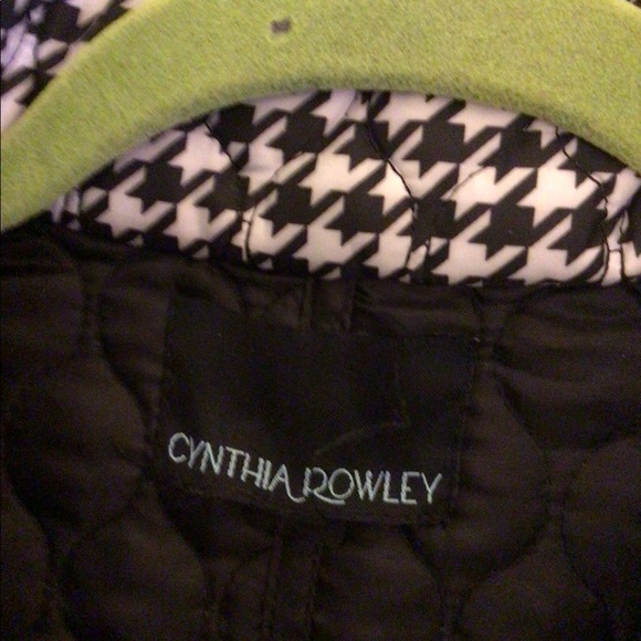 Cynthia  Rowley hound tooth quilted jacket Sz XL - Picture 6 of 8